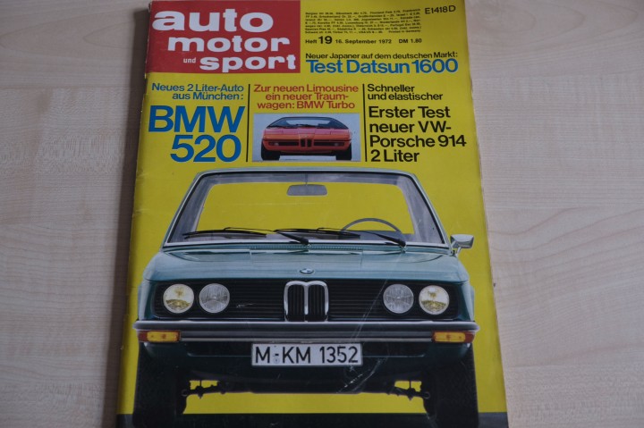 Deckblatt Auto Motor und Sport (19/1972)
